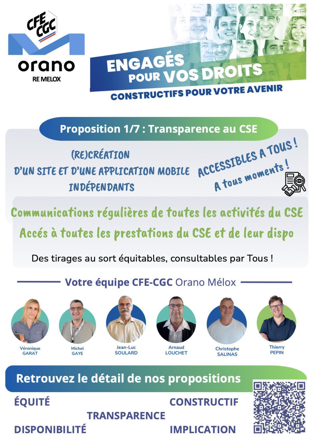 MELOX : 🗳️ Elections CSE MELOX 2026 : 1er propositions CFE-CGC