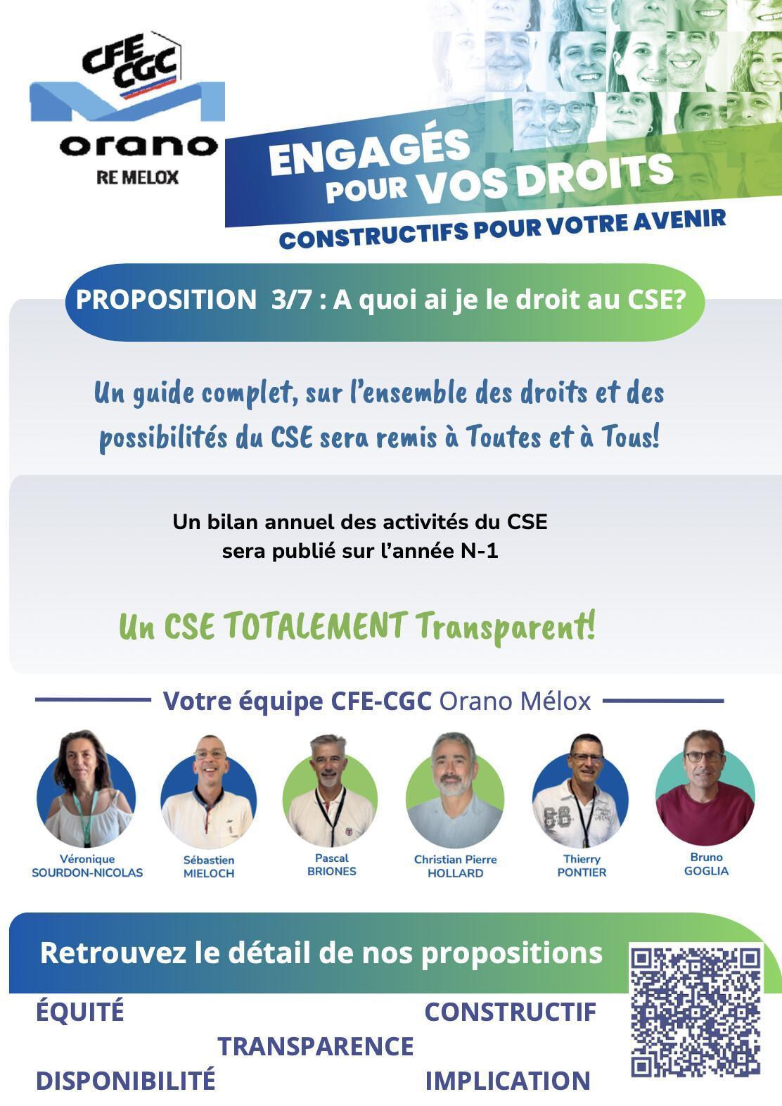 MELOX : 🗳️ Elections CSE MELOX 2026 : 3ième propositions CFE-CGC