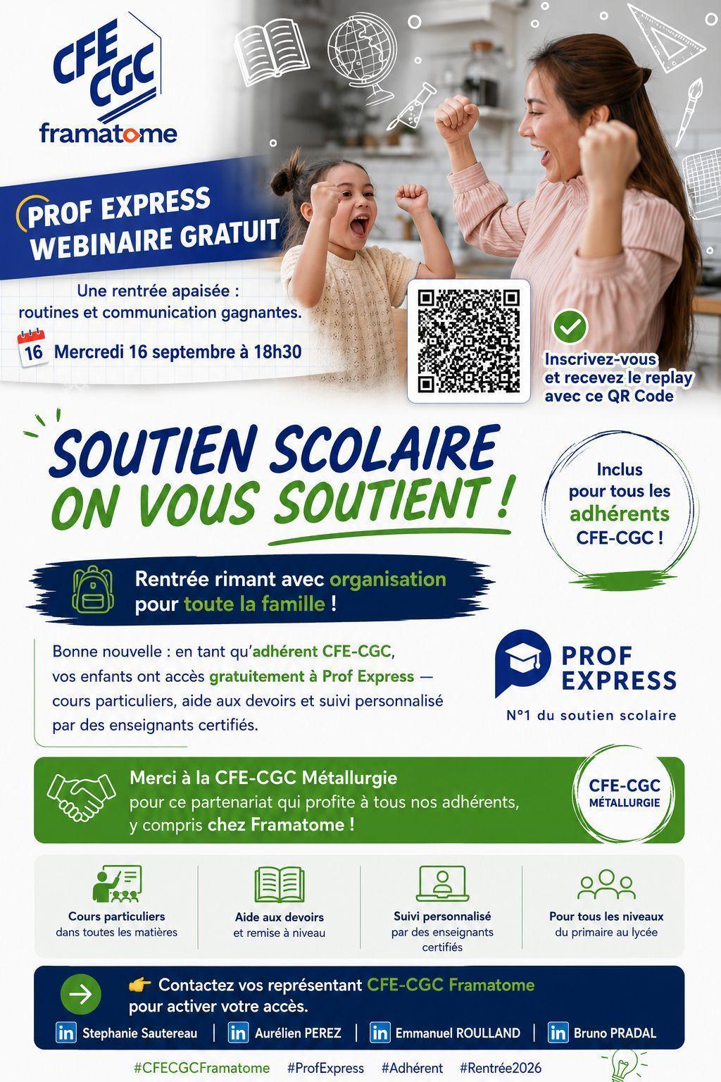 Framatome : La CFE-CGC Framatome soutient toute votre famille 🙂 