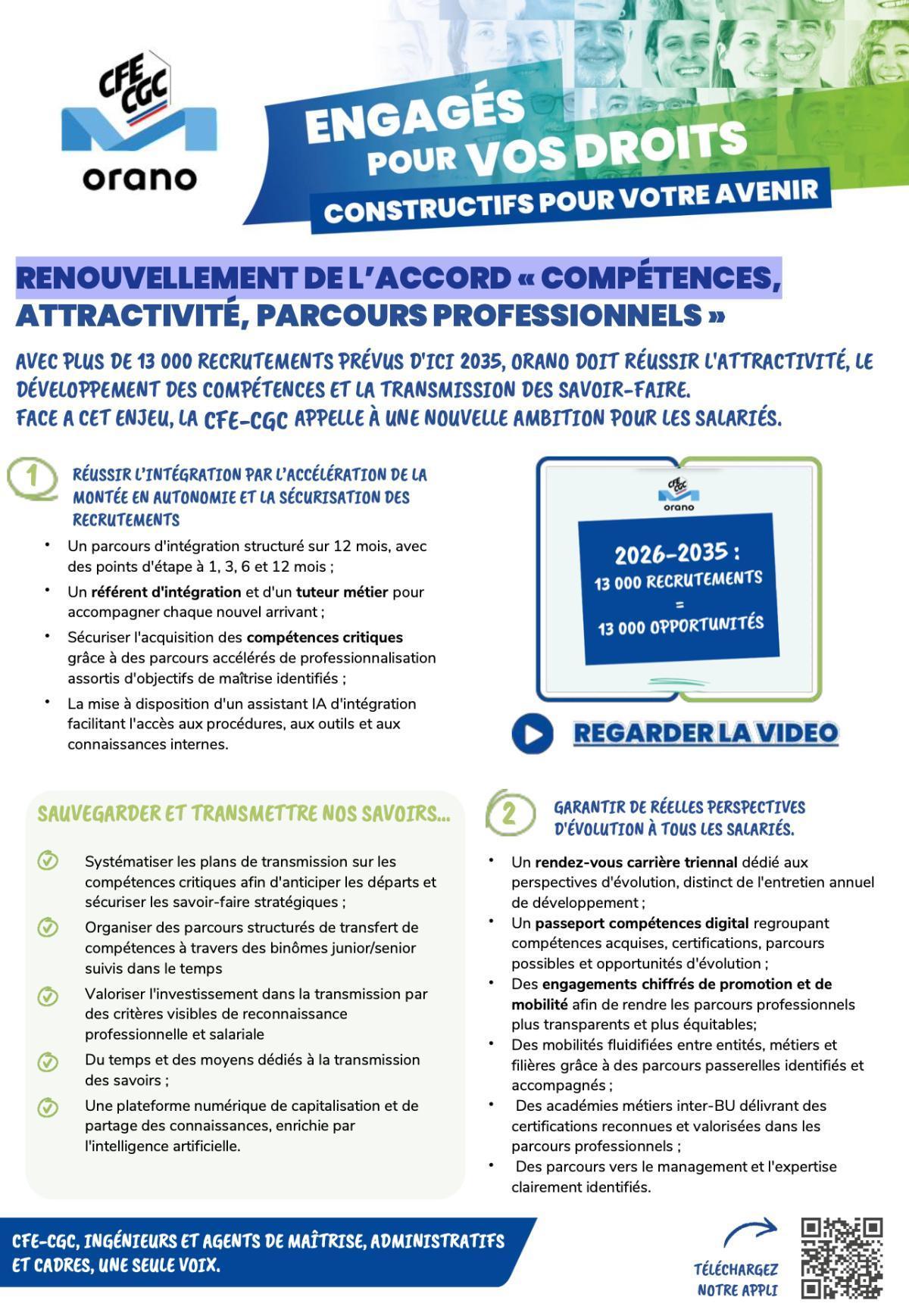 Orano : Renouvellement de l'accord "Compétences, attrativité, parcours professionnels"