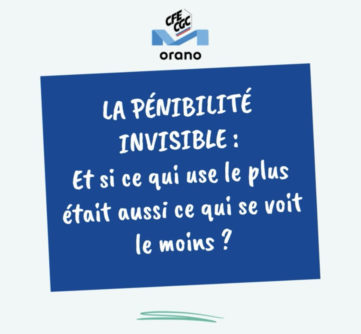 Orano CFE-CGC : ⚠️ Et si la pénibilité la plus répandue était aussi la moins visible ? Orano CFE-CGC : ⚠️ Et si la pénibilité la plus répandue était aussi la moins visible ?