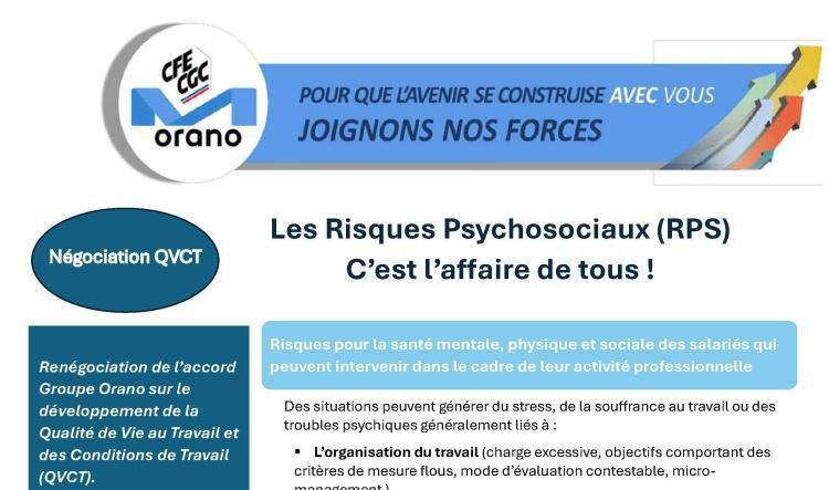 Orano : Les Risques Psychosociaux (RPS), c’est l’affaire de tous !