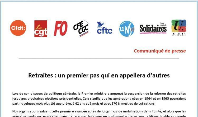 CFE-CGC : Retraites : un premier pas qui en appellera d’autres