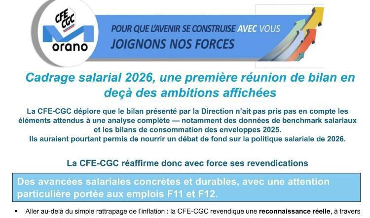 Orano : Cadrage salarial 2026, une première réunion de bilan en deçà des ambitions affichées