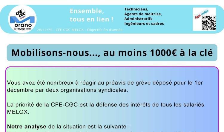 MELOX : Mobilisons-nous, 1000 euros à la clé