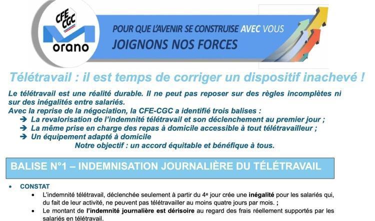 Orano - Télétravail : il est temps de corriger un dispositif inachevé !