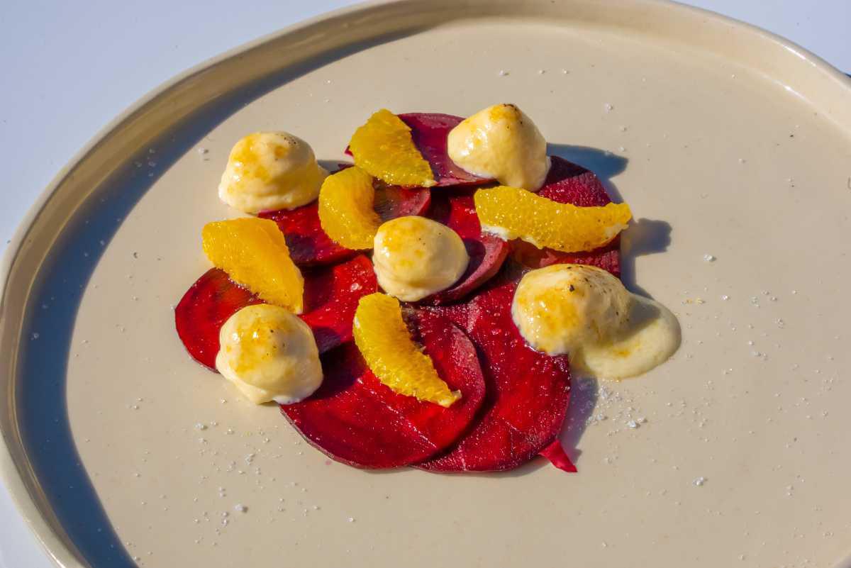 Crème Brûlée De Queso De Cabra Con Remolacha