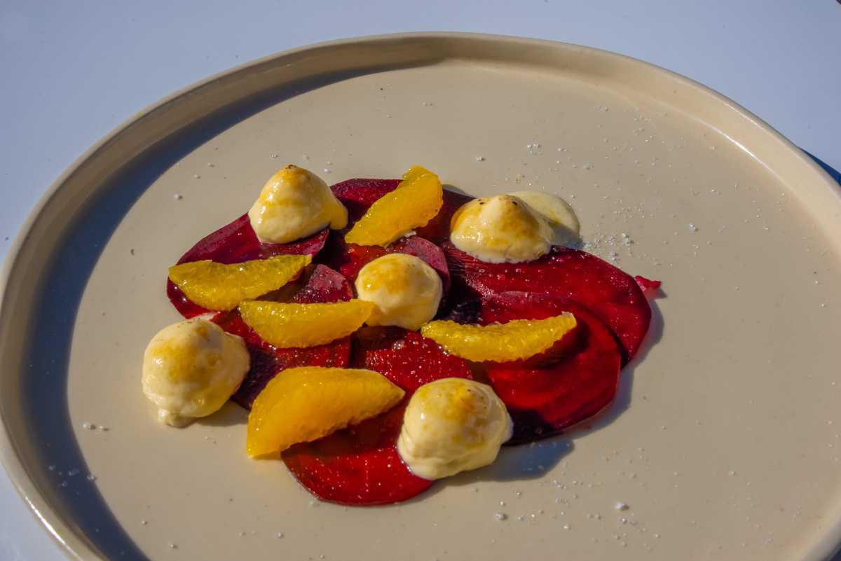 Crème Brûlée De Queso De Cabra Con Remolacha