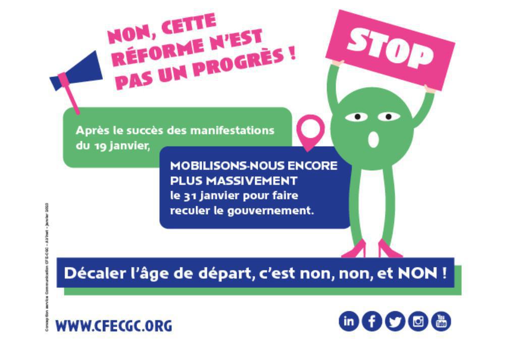 Réforme des retraites : le 31 janvier, on dit non au casse du siècle ! Réforme des retraites : le 31 janvier, on dit non au casse du siècle !