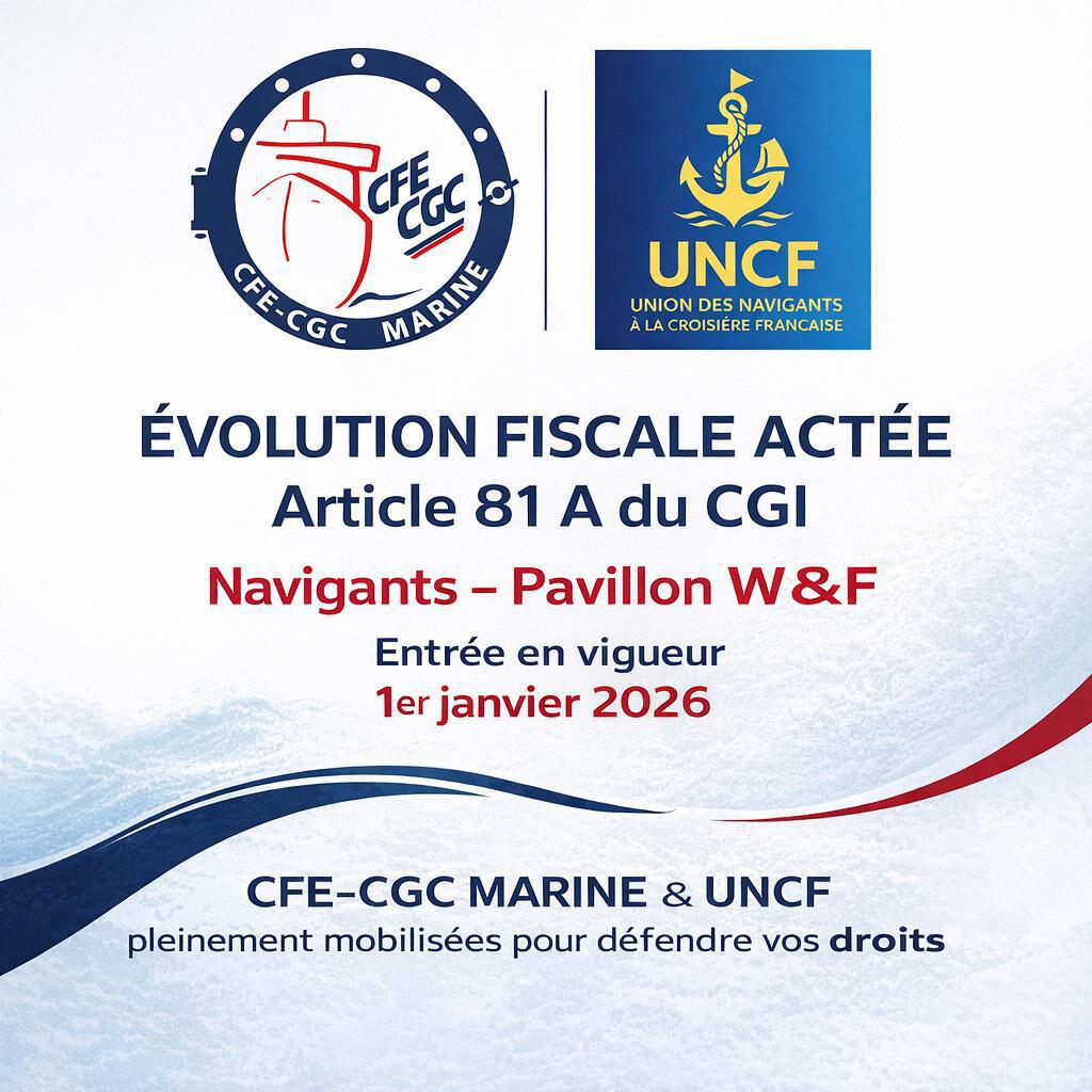 Communiqué CFE-CGC MARINE & UNCF