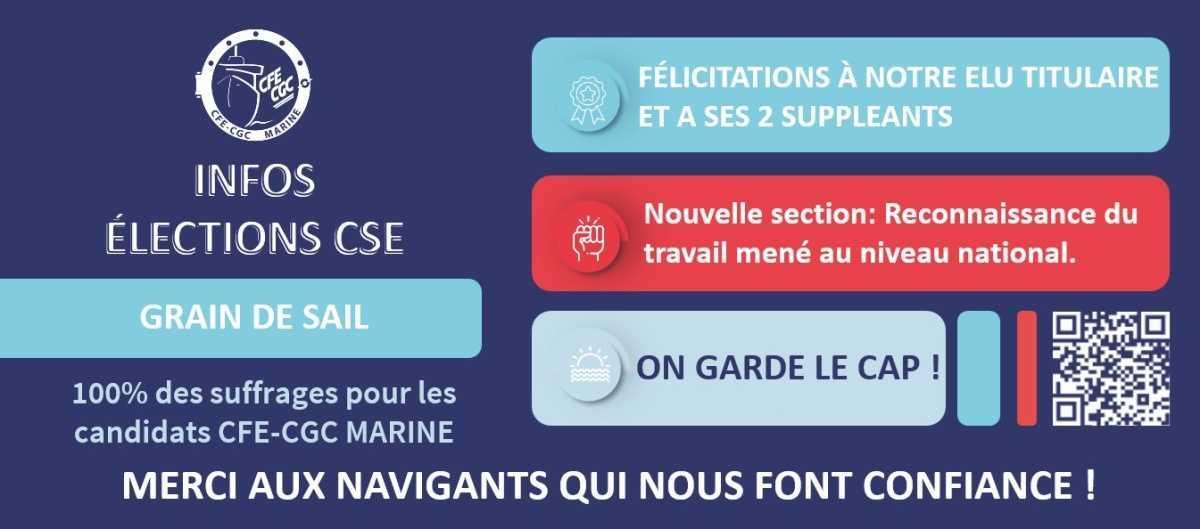 INFO ELECTIONS CSE - GRAIN DE SAIL