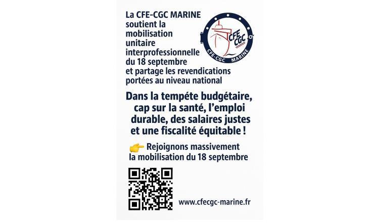 MOBILISATION NATIONALE 18 SEPTEMBRE