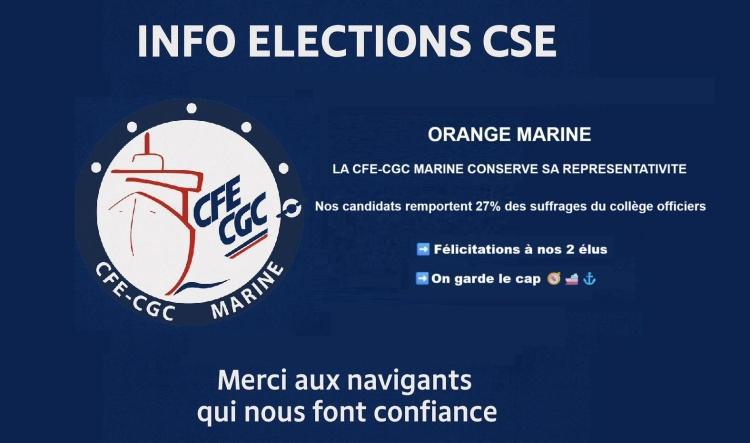 INFO ELECTIONS CSE - ORANGE MARINE