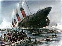 Willy Stöwer: Untergang der Titanic (El hundimiento del Titanic). Fuente: Wikimedia Commons.