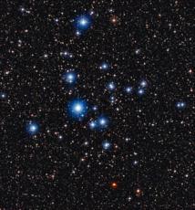 Estrellas jóvenes en el cúmulo abierto NGC 2547. Fuente: ESO.