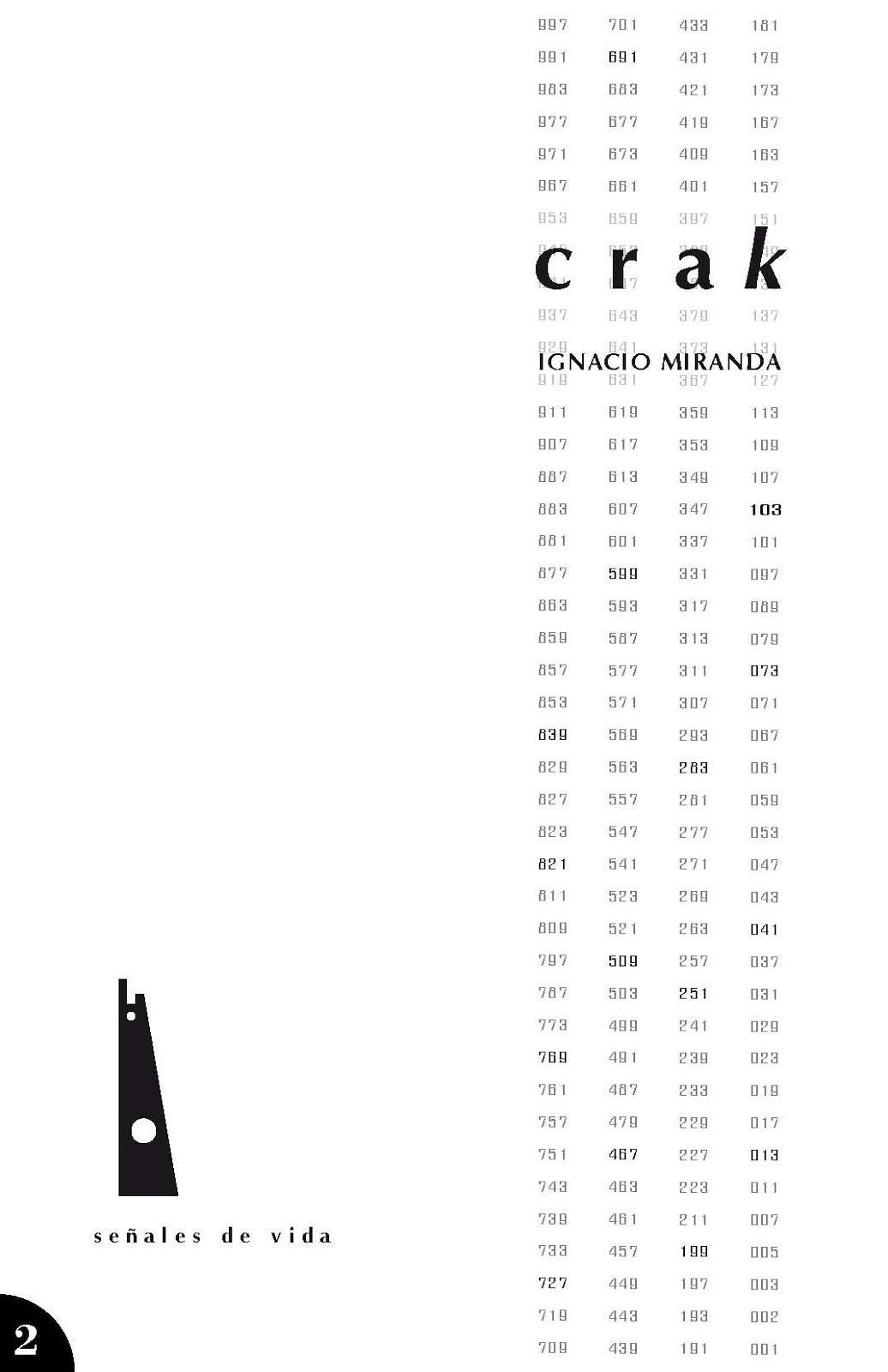 Cuenta pendiente: ‘c r a k’, un texto de Ignacio Miranda