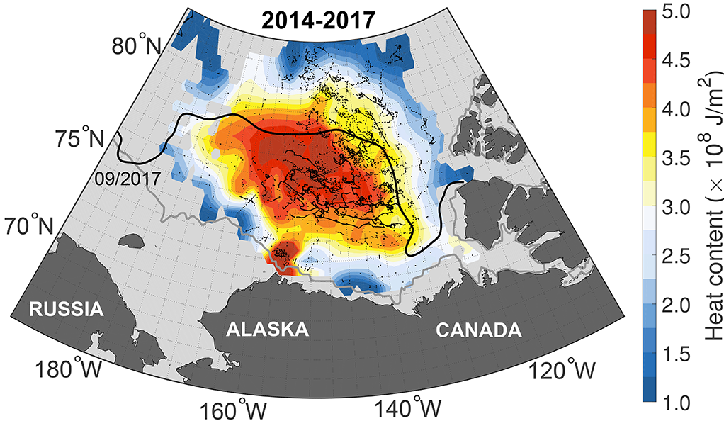 El calentamiento Ártico amenaza al hielo polar. Imagen: Yale University.