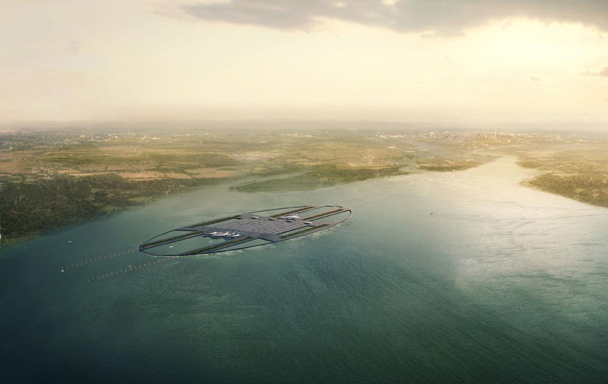 Aspecto que tendría el aeropuerto desde el aire. Fuente: Testrad.