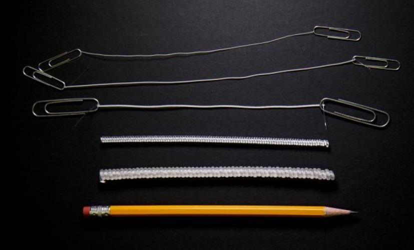 Los investigadores de la Universidad de Texas han creado poderosos músculos artificiales a partir de hilo de pescar y de coser. Fuente: Universidad de Texas.