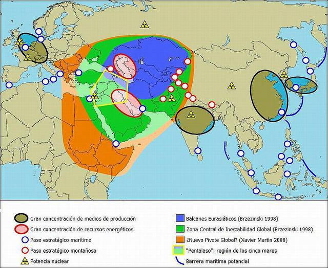 Cuestiones geopolíticas en el mundo en el año 2013. Fuente: Paolo Porsia.