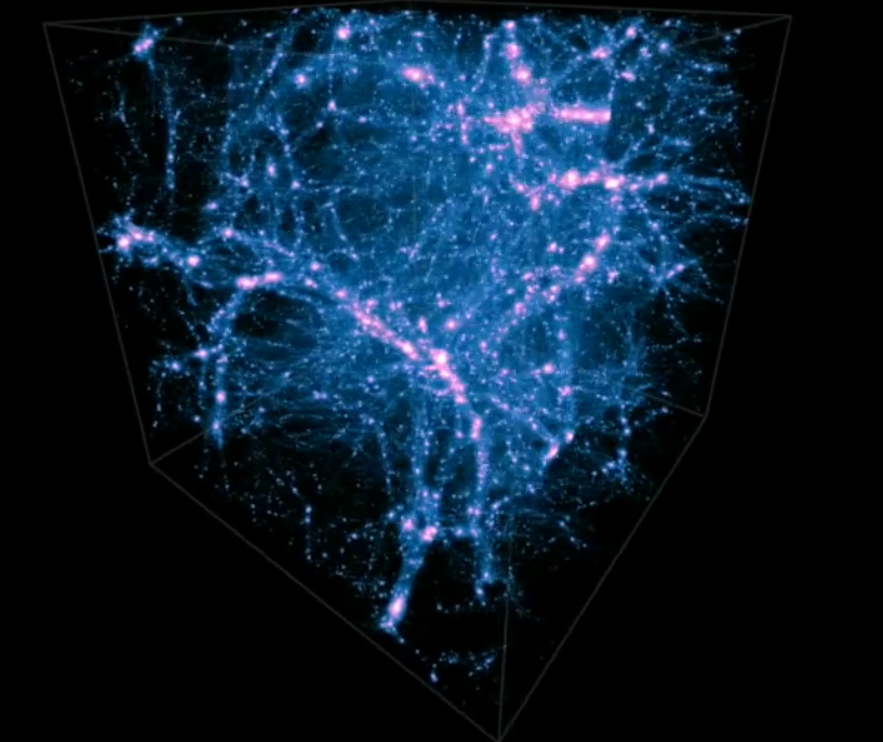 Imagen del vídeo que simula la evolución del Universo. Fuente: Nature.