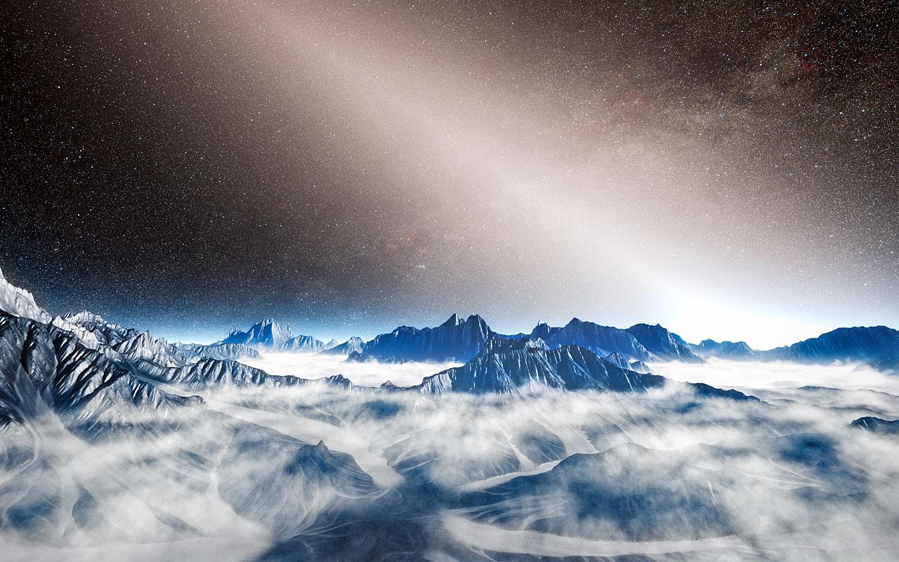 La brillante luz exozodiacal. Fuente: ESO.