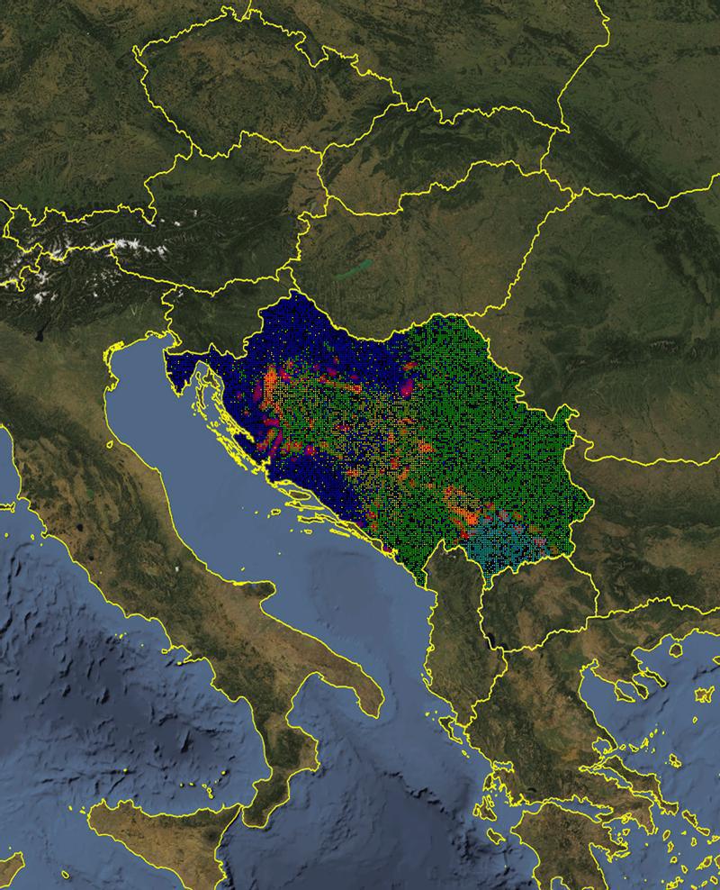 Aplicación del modelo a la antigua Yugoslavia. NECSI.