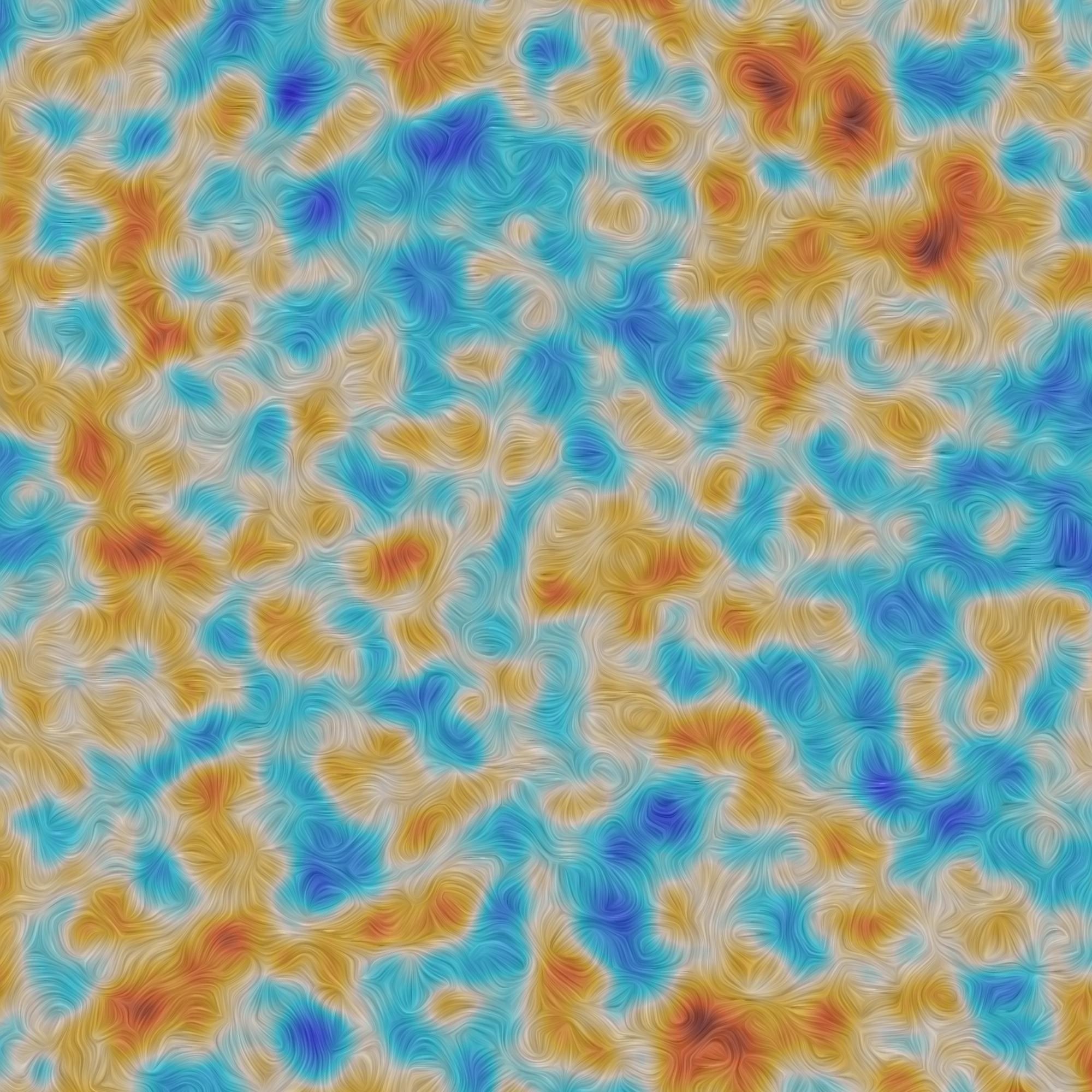 Polarización de la radiación de fondo de microondas, al detalle. Fuente: ESA/Planck Collaboration.