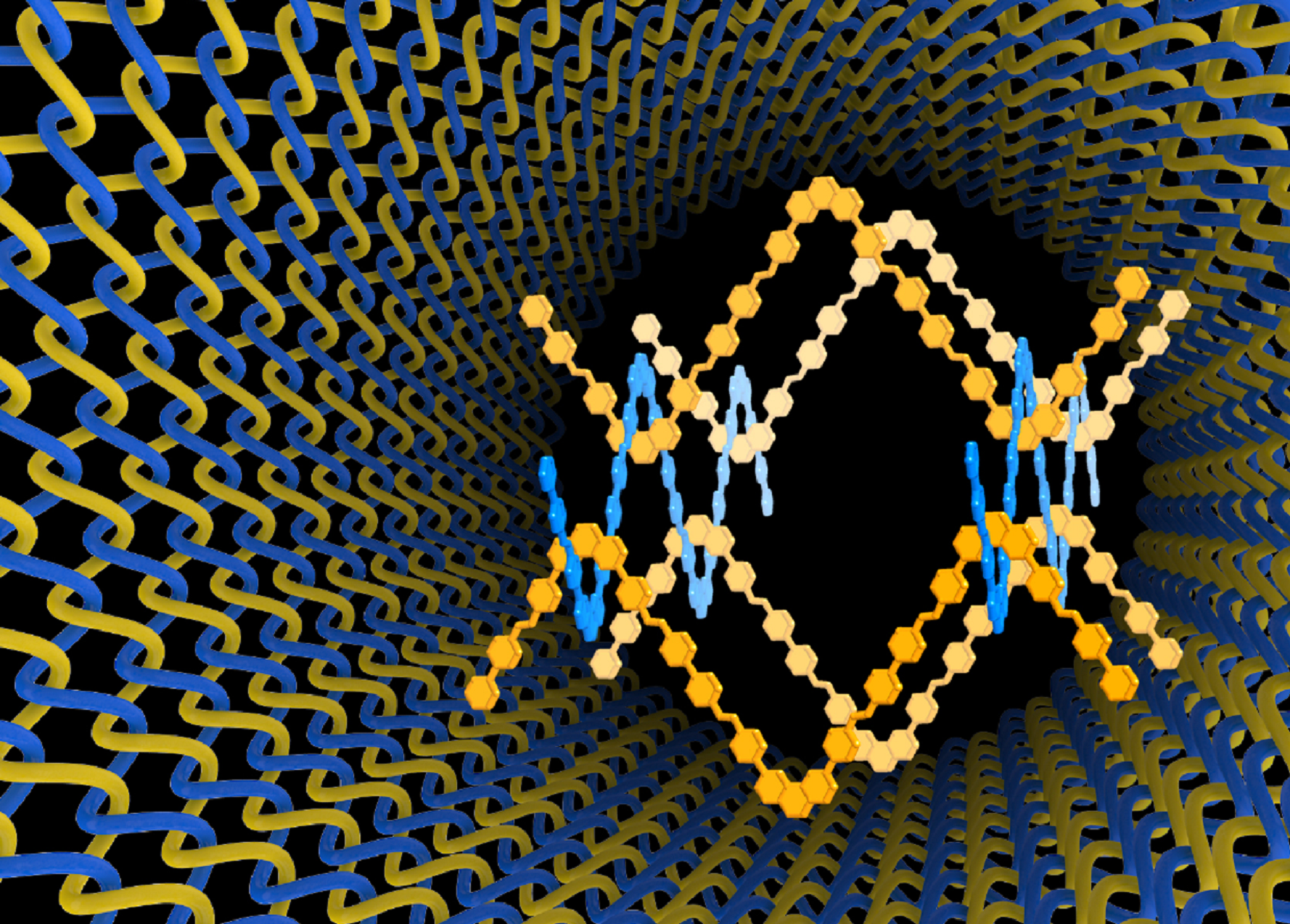 El COF-505 es el primer COF 3D desarrollado con una novedosa técnica. Supera en flexibilidad, elasticidad y reversibilidad a otros COF anteriores. Fuente: Berkeley Lab.