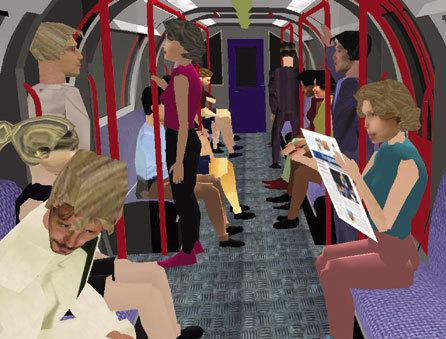 Prueba del metro virtual. Fuente: Insituto de Psiquiatría del King's College de Londres.