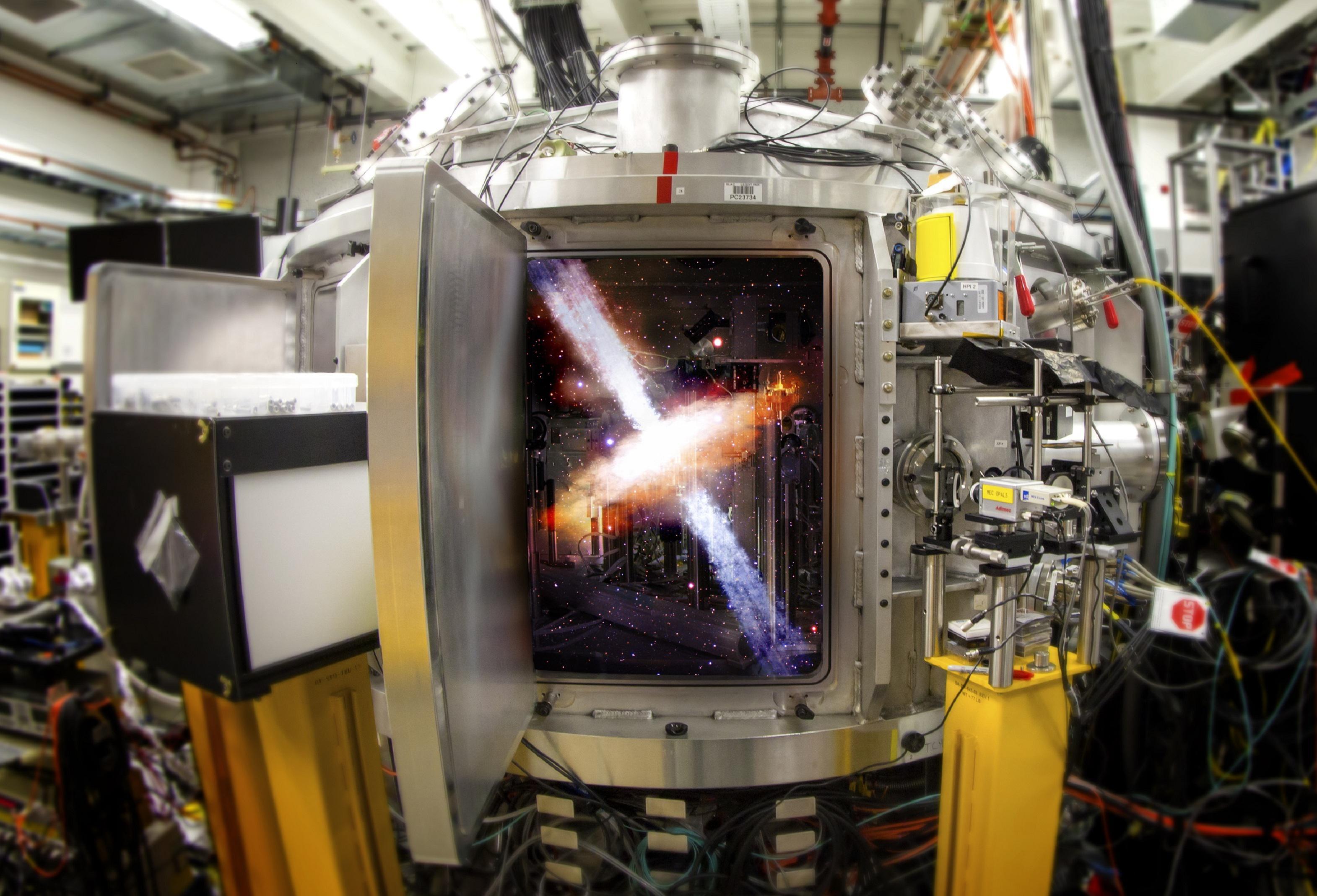 Representación artística de los experimentos de SLAC. Fuente: SLAC.