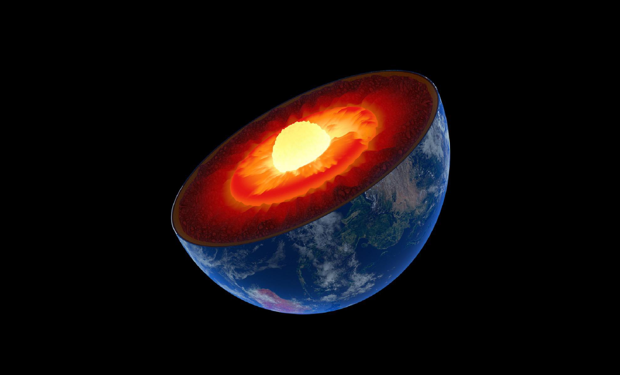 Las capas de la Tierra. Fuente: Laboratorio Nacional de Argonne (EE.UU.).