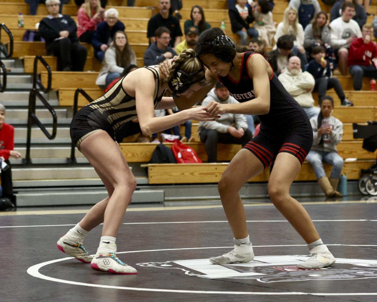 Western girls win first home wrestling meet