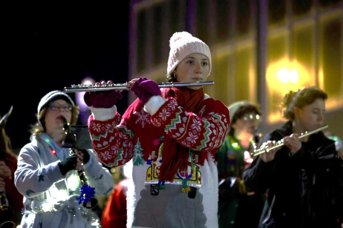 Christmas parade blows through downtown