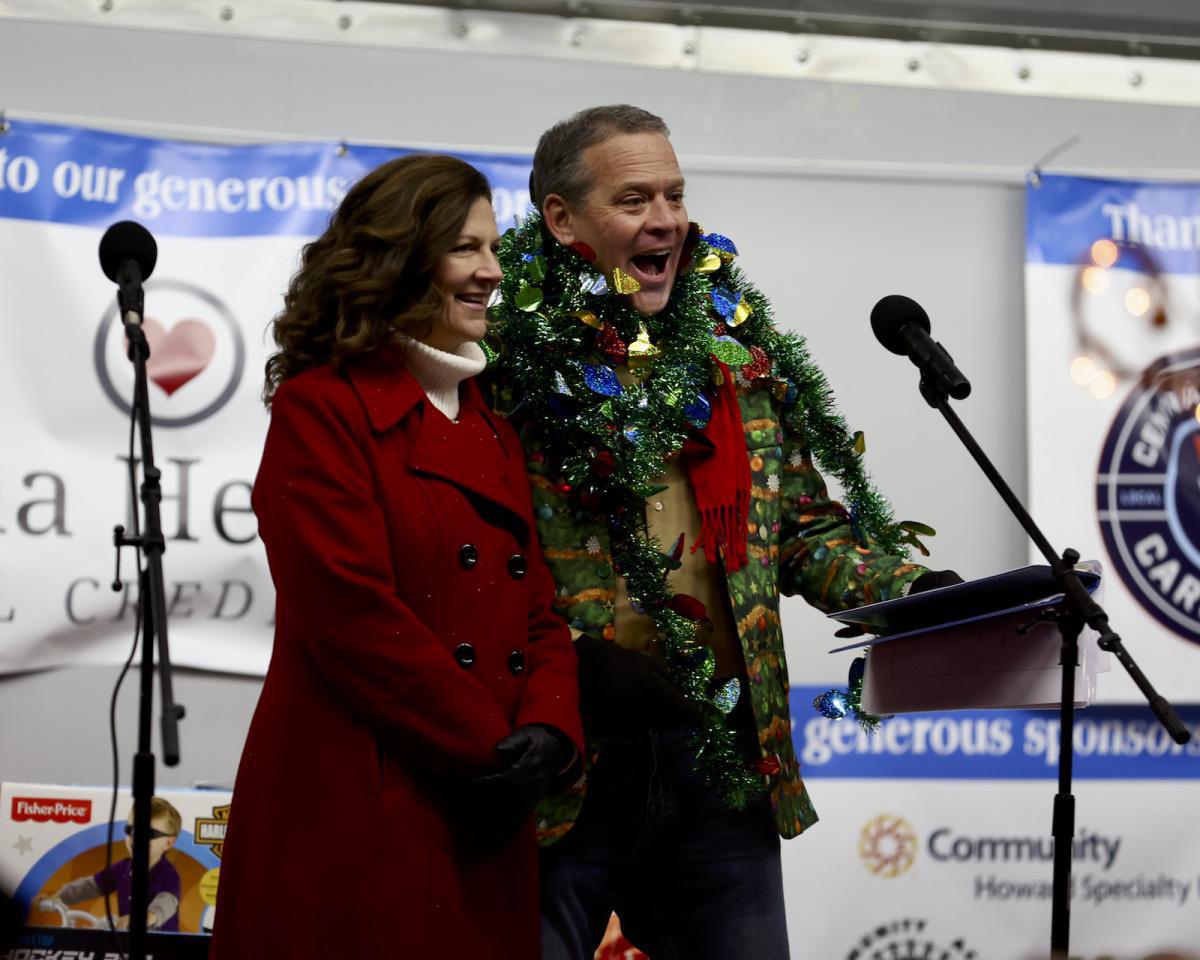 Christmas parade blows through downtown