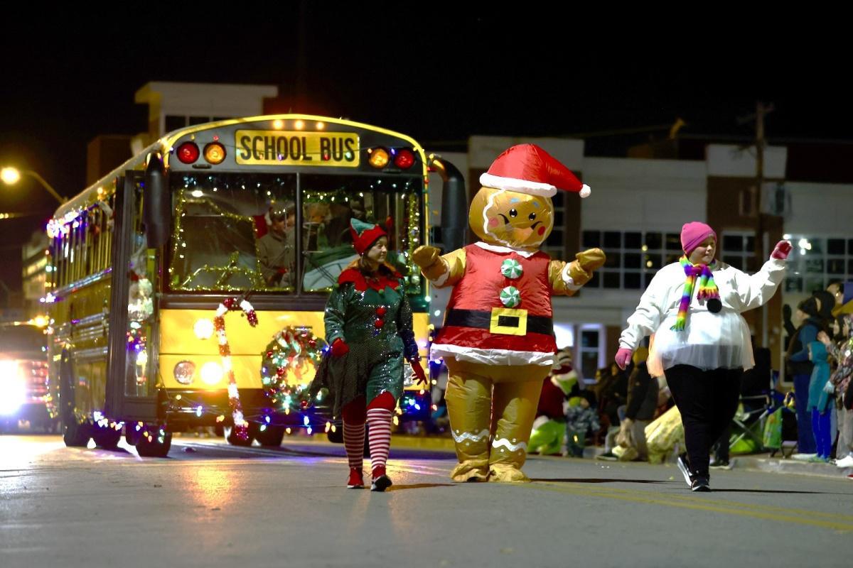 Christmas parade blows through downtown