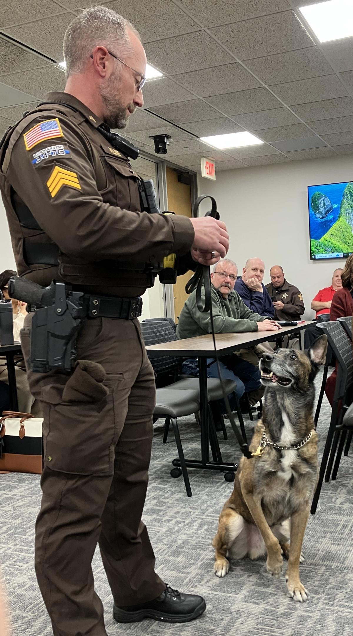 Sheriff says goodbye to K9 Storm