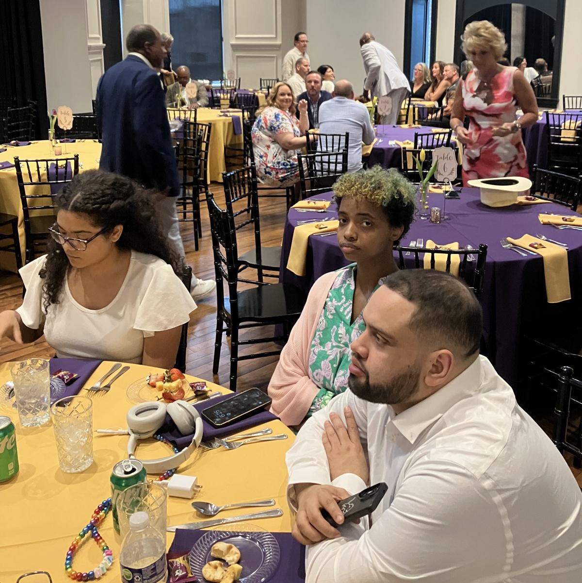 Purple and Gold fills The Hobson