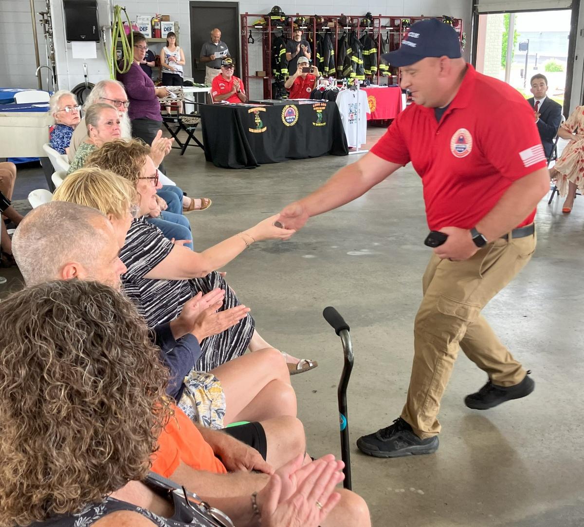 Fire department honors one of its own