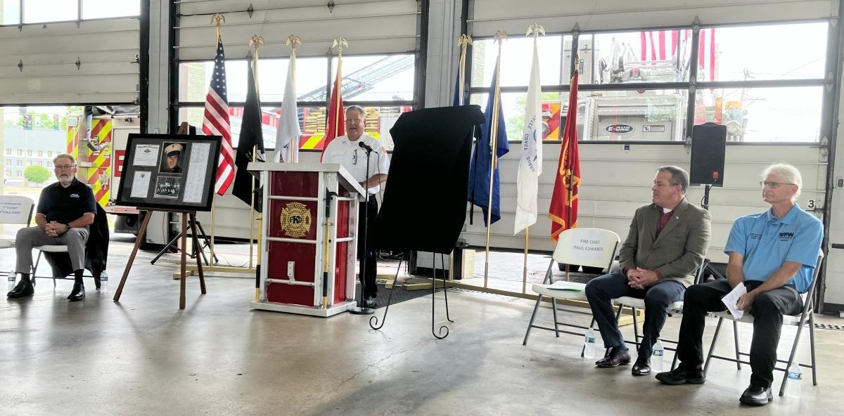 Fire department honors one of its own