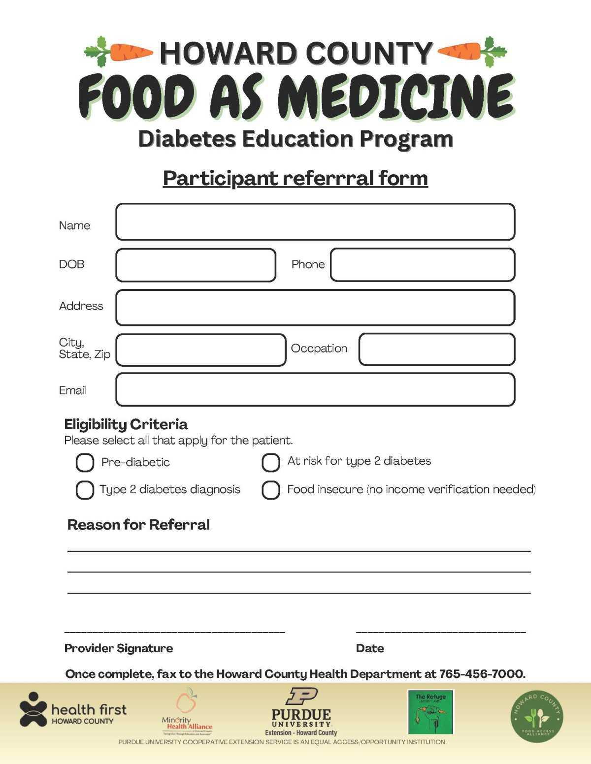 Food as Medicine begins Sept. 2