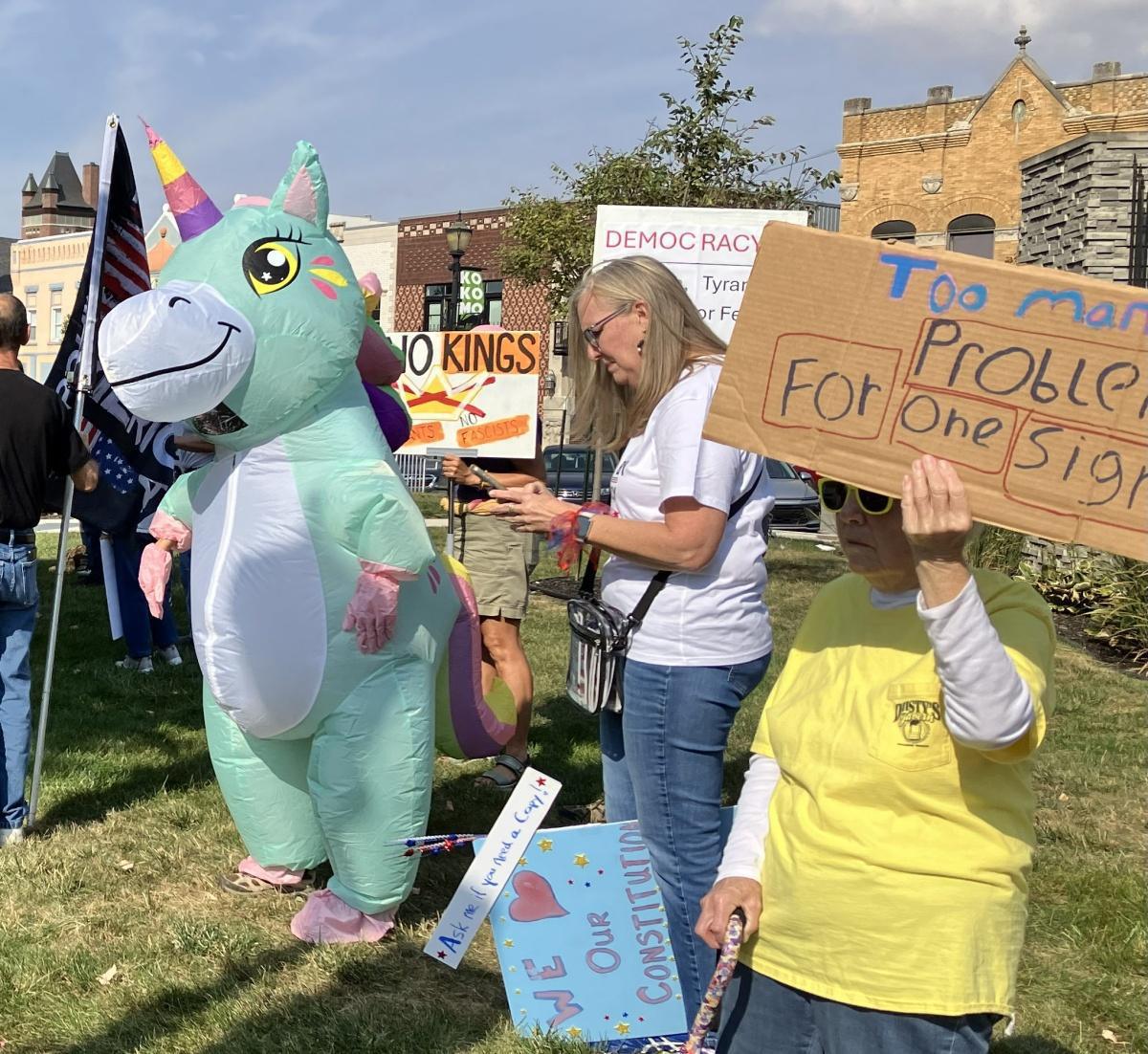 No Kings protest fills courthouse lawn No Kings protest fills courthouse lawn