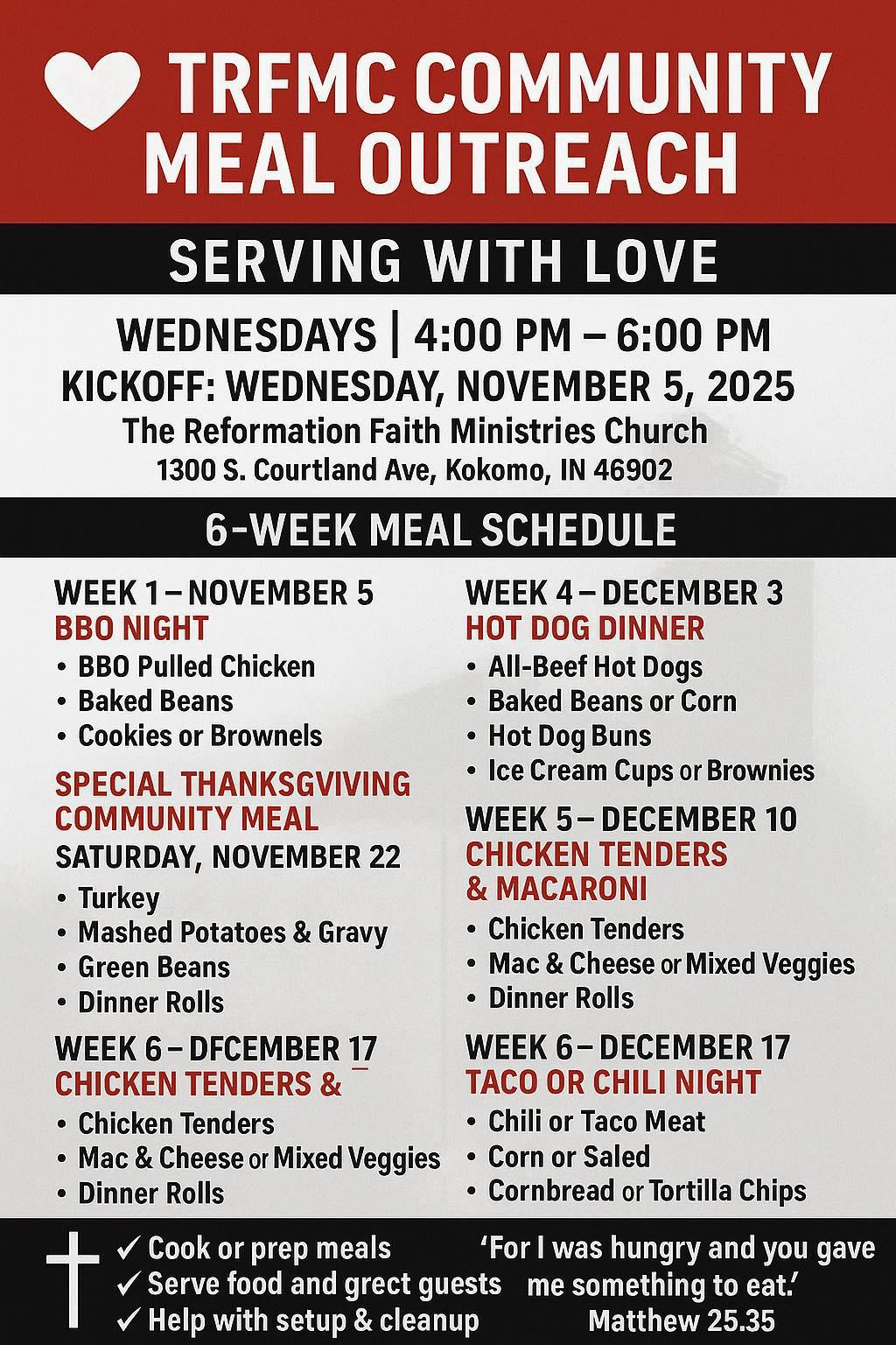 Volunteers needed for feeding program