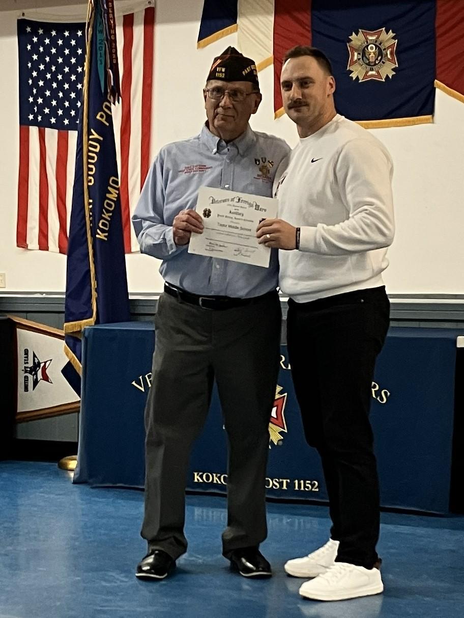 VFW honors students, officers