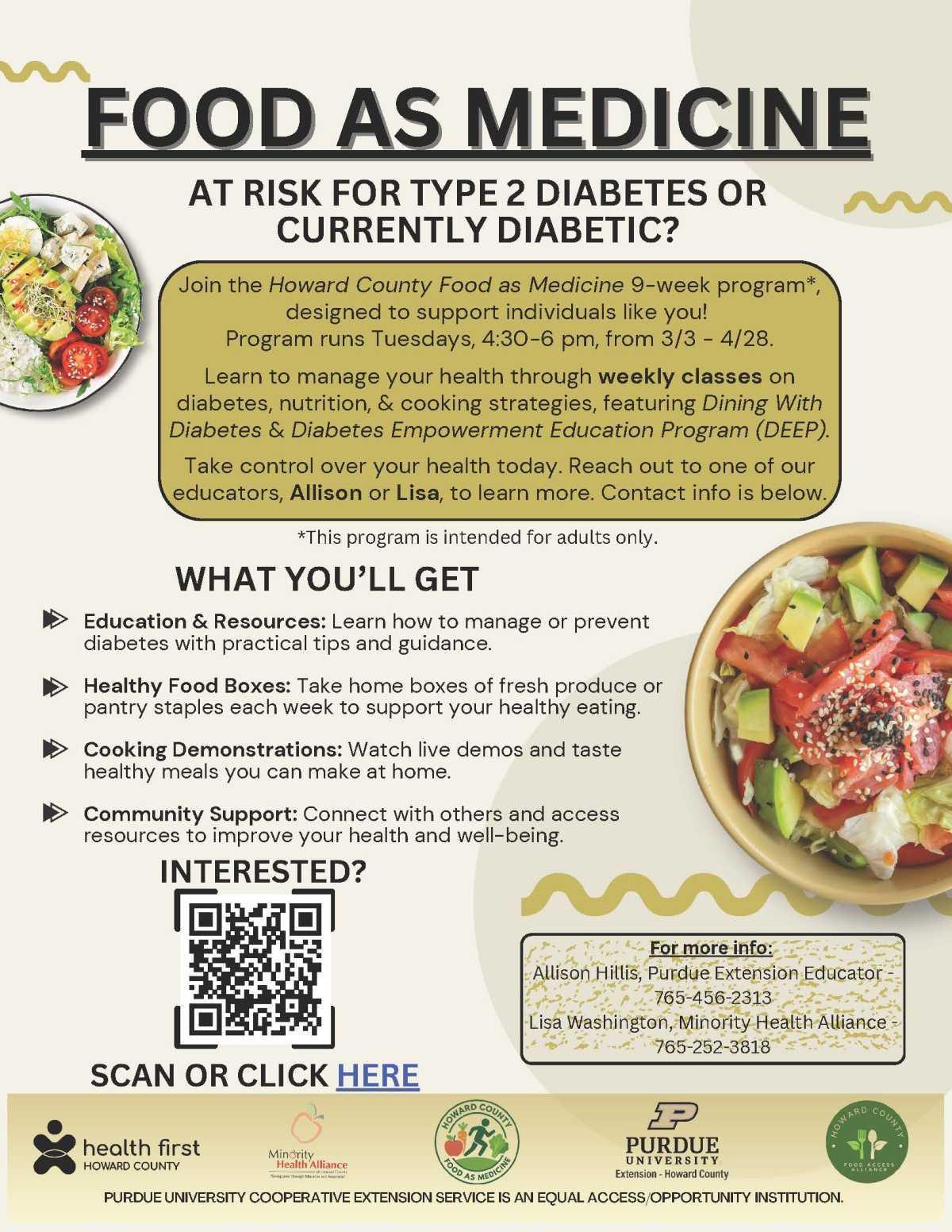 Food as Medicine program accepting sign-ups