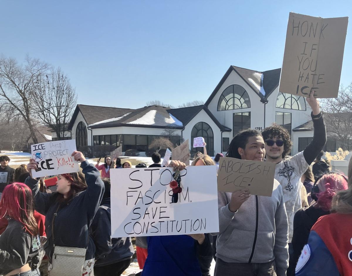 Students walk out to protest ICE