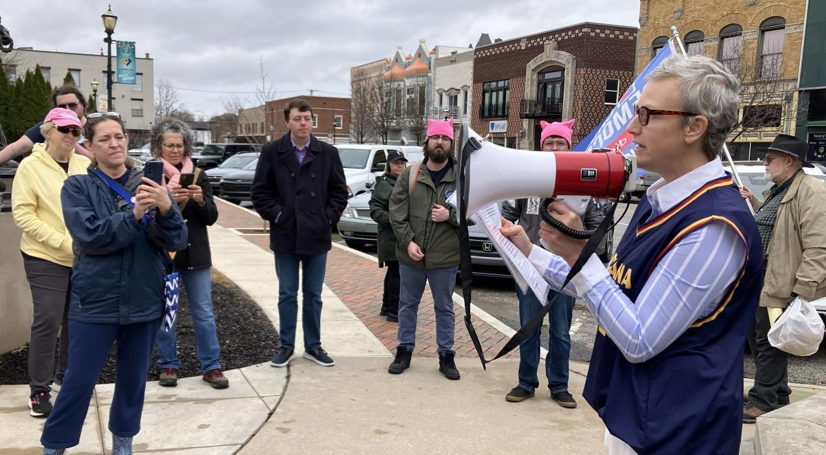 Women marching for women