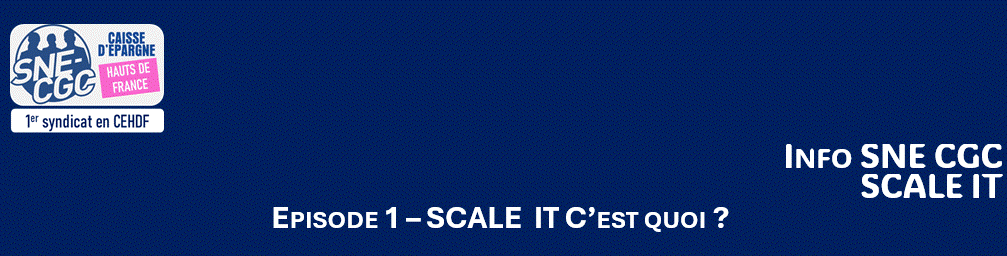 Info-SNE CGC- SCALE IT - EPISODE 1 – SCALE IT C’EST QUOI ?
