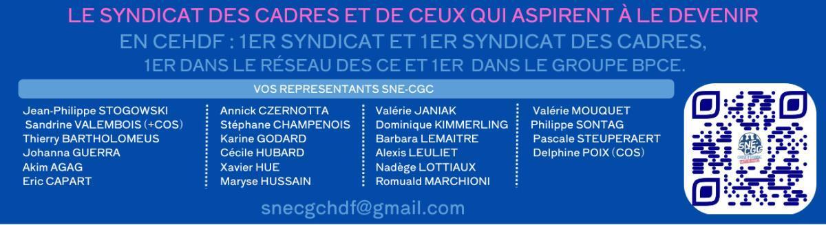 Info SNE-CGC - CSE mars 2026 Info SNE-CGC - CSE mars 2026