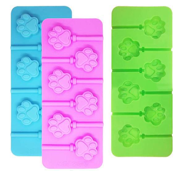 Silicone 3 Pcs Paw Lollipop Molds